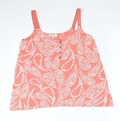 Womens UK Size 10 NEXT Orange Basic Blouse
