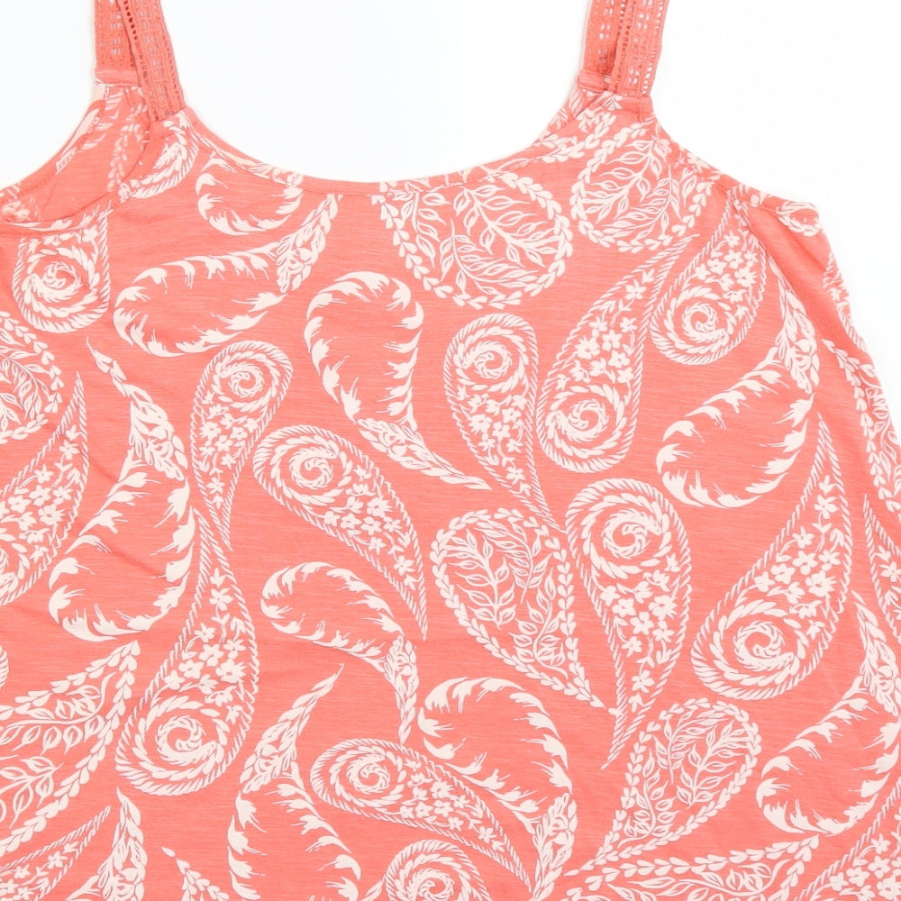 Womens UK Size 10 NEXT Orange Basic Blouse