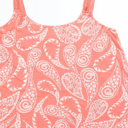 Womens UK Size 10 NEXT Orange Basic Blouse