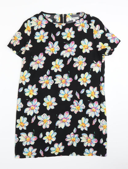 Glamarous Womens Black Floral  T-Shirt Dress  Size S
