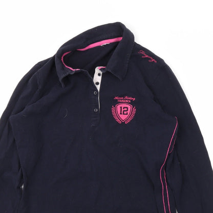 Womens UK Size 12 Preworn Blue Basic Polo