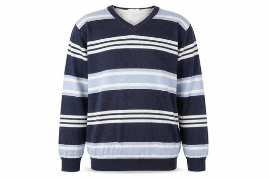 Burton Womens Blue Striped  Pullover Jumper Size M