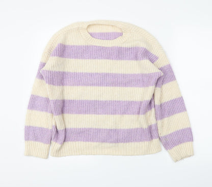 New Look Womens Ivory Striped  Pullover Jumper Size S