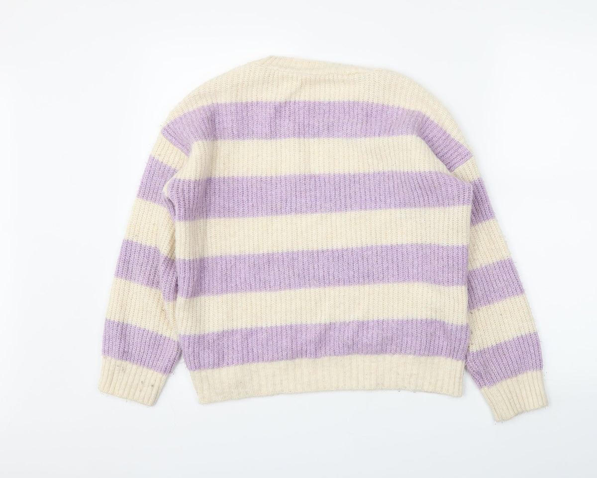 New Look Womens Ivory Striped  Pullover Jumper Size S
