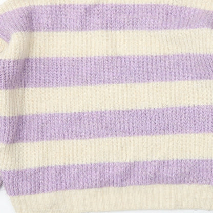 New Look Womens Ivory Striped  Pullover Jumper Size S