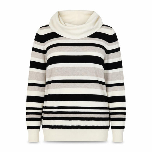 Marks & Spencer Womens Ivory Striped  Pullover Jumper Size 14