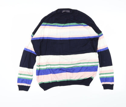 Marks & Spencer Womens Black Striped  Pullover Jumper Size M