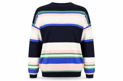 Marks & Spencer Womens Black Striped  Pullover Jumper Size M