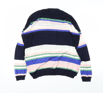 Marks & Spencer Womens Black Striped  Pullover Jumper Size M