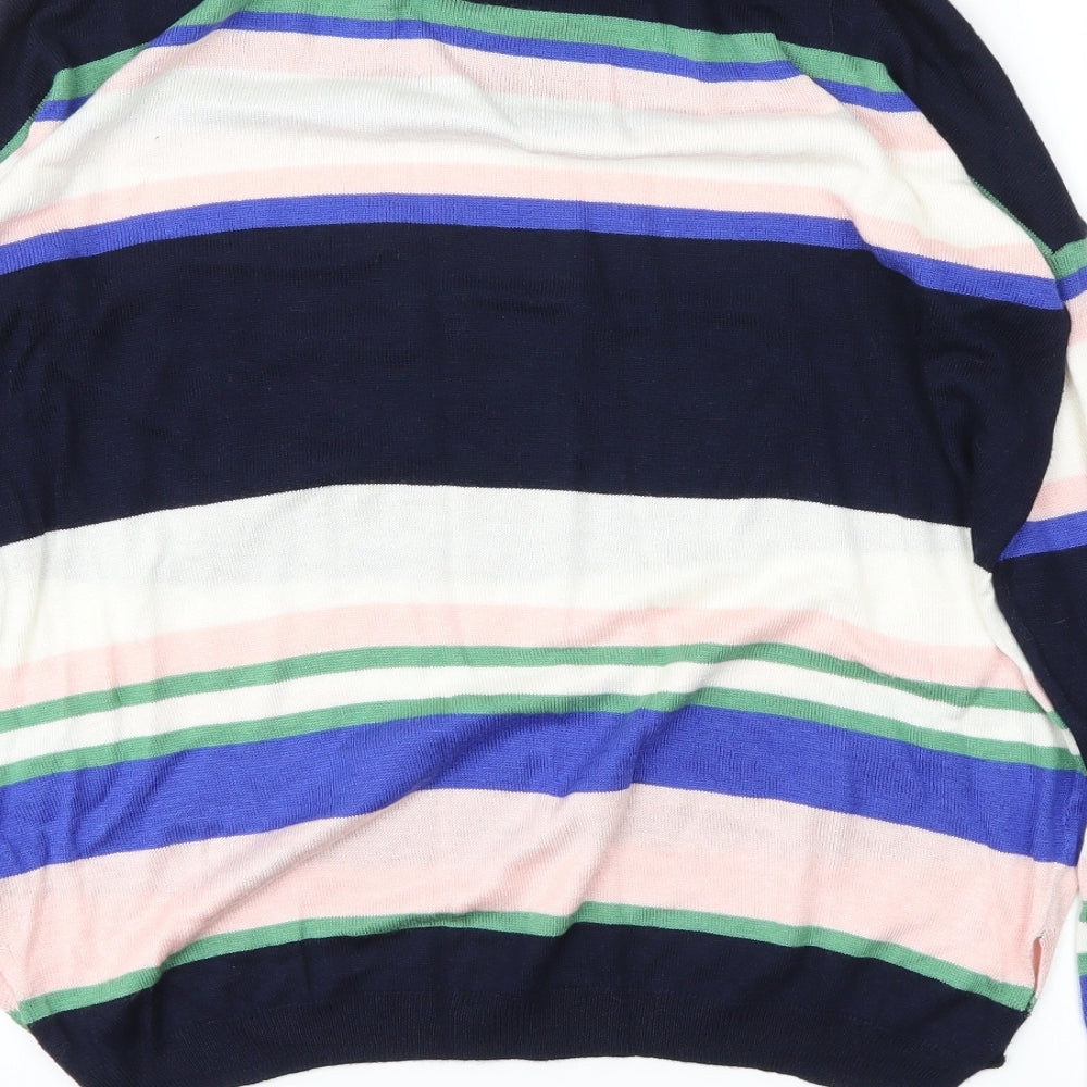 Marks & Spencer Womens Black Striped  Pullover Jumper Size M