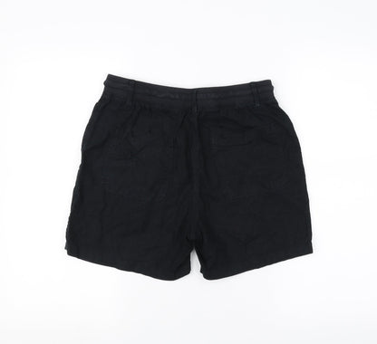 Marks and Spencer Womens Black   Sweat Shorts Size 8