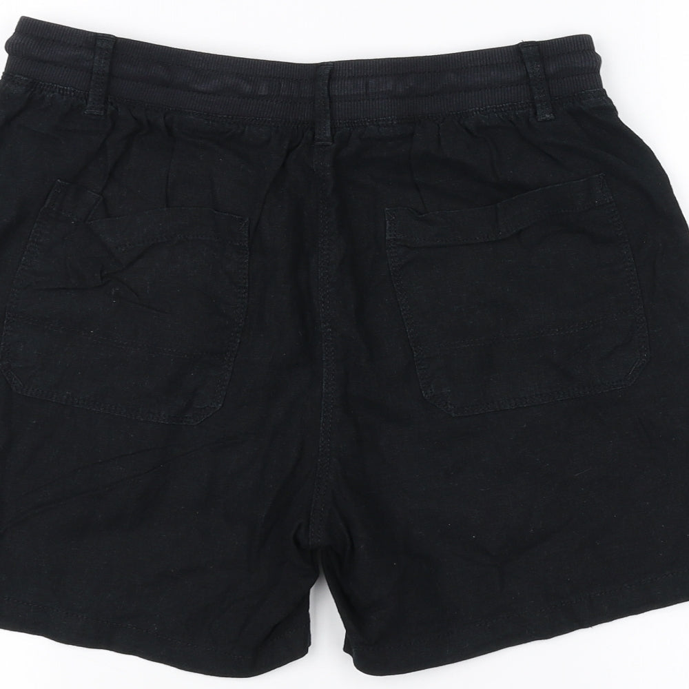 Marks and Spencer Womens Black   Sweat Shorts Size 8