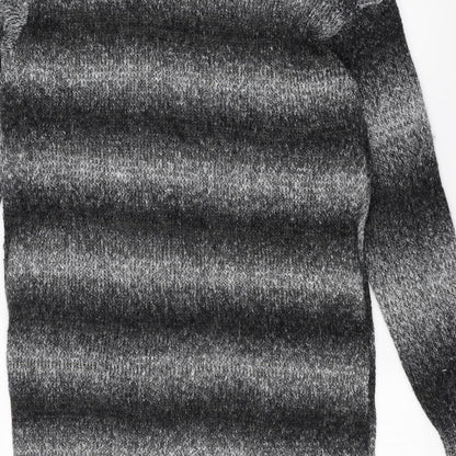 Tailya Womens Black Striped  Jacket Coatigan Size M