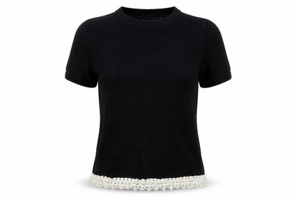Topshop Womens Black  Knit Pullover Jumper Size 10