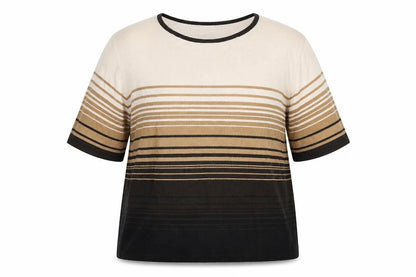 Classics Womens White Striped  Pullover Jumper Size 16