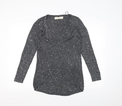 Zara Knit Womens Grey  Knit Pullover Jumper Size S