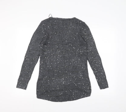 Zara Knit Womens Grey  Knit Pullover Jumper Size S