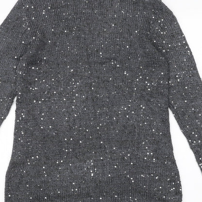Zara Knit Womens Grey  Knit Pullover Jumper Size S