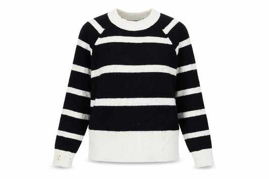 F&F Womens White Striped  Pullover Jumper Size 14