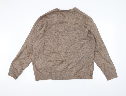 Marks and Spencer Mens Brown  Knit Pullover Jumper Size L