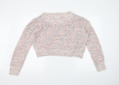 Made with love Womens White  Knit Pullover Jumper Size XL