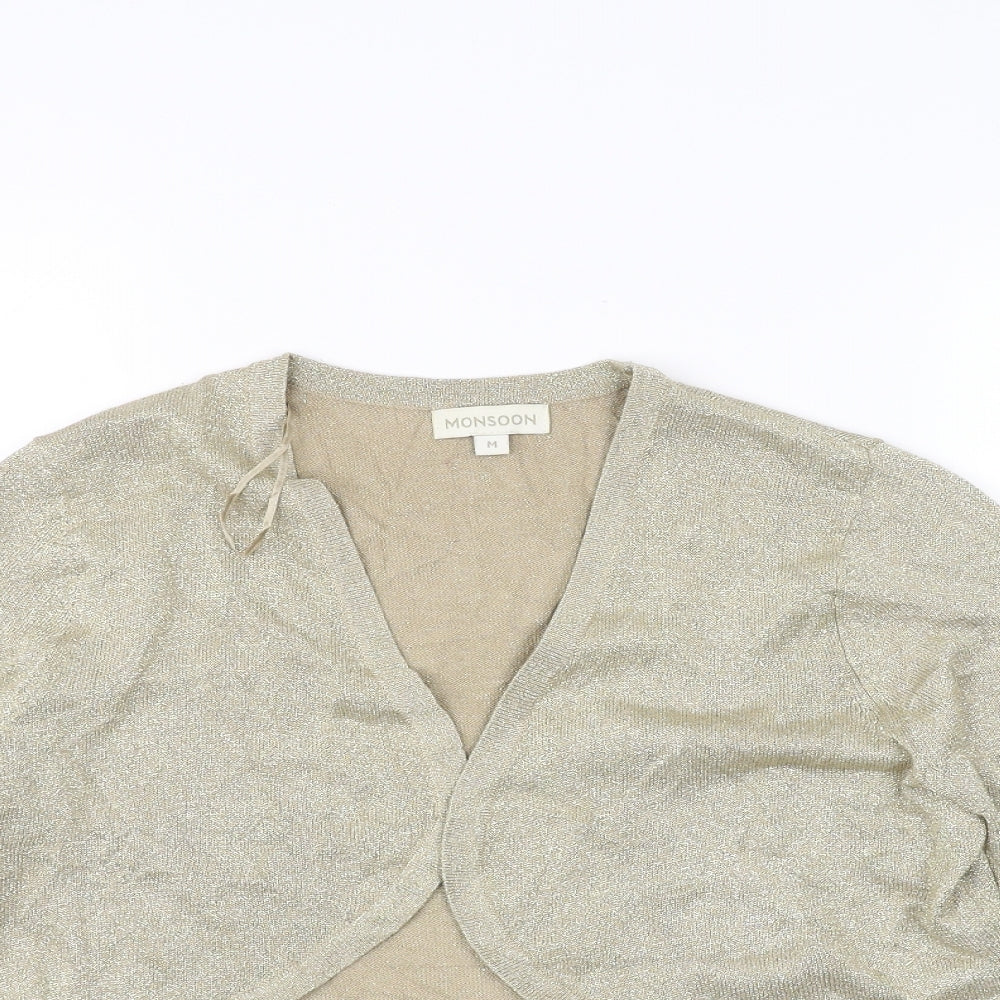 Monsoon Womens White   Cardigan Jumper Size M