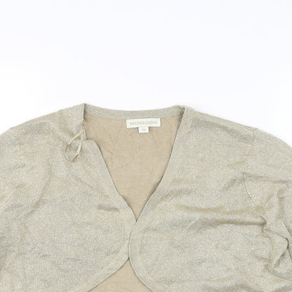 Monsoon Womens White   Cardigan Jumper Size M