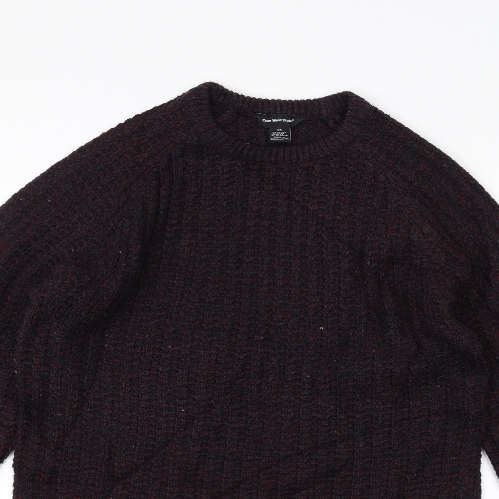 Cedar Wood State Mens Red  Knit Pullover Jumper Size XS