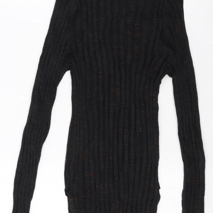 Womens UK Size M Topshop Brown Basic T-Shirt
