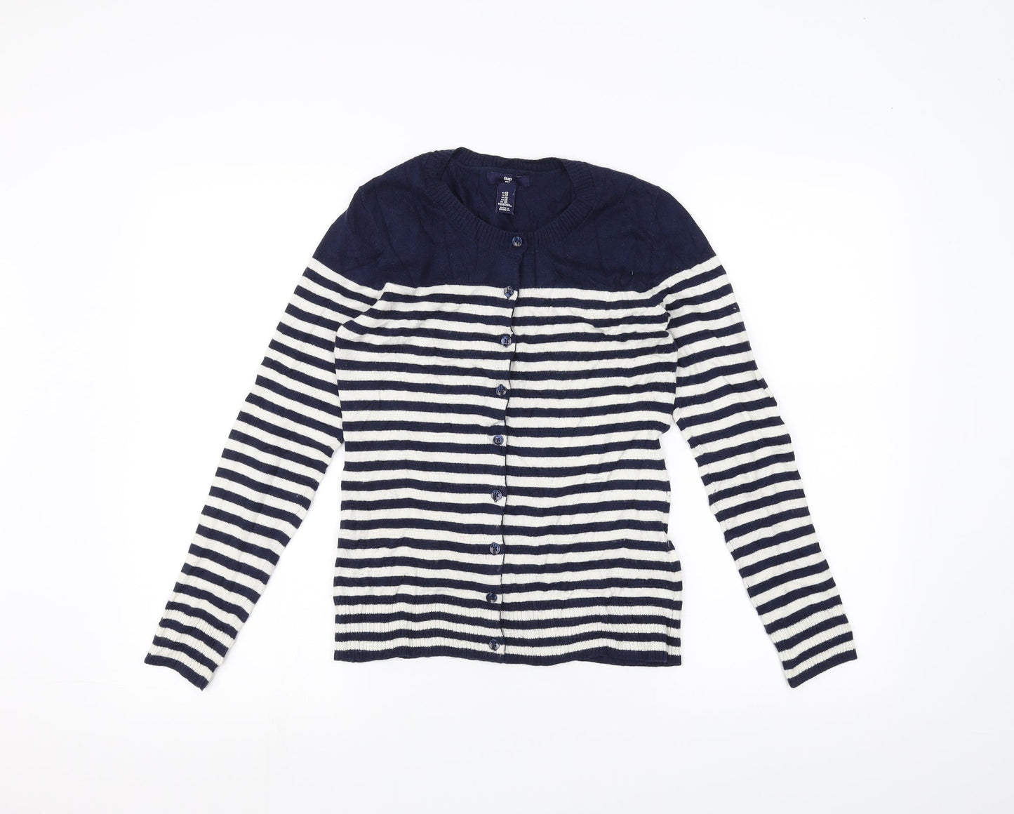 Gap Womens Blue Striped  Cardigan Jumper Size XS