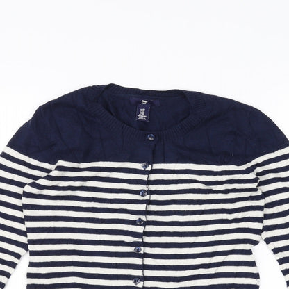 Gap Womens Blue Striped  Cardigan Jumper Size XS