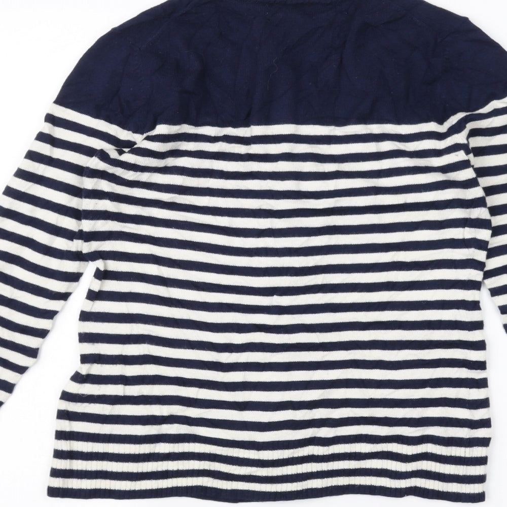 Gap Womens Blue Striped  Cardigan Jumper Size XS