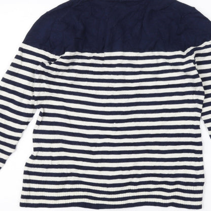 Gap Womens Blue Striped  Cardigan Jumper Size XS