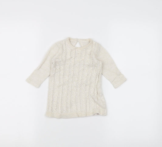 Matalan Baby White   Pullover Jumper Size 3-6 Months