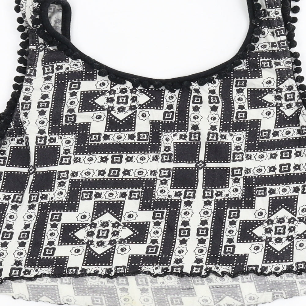 Topshop Womens Multicoloured Geometric  Basic Tank Size 6