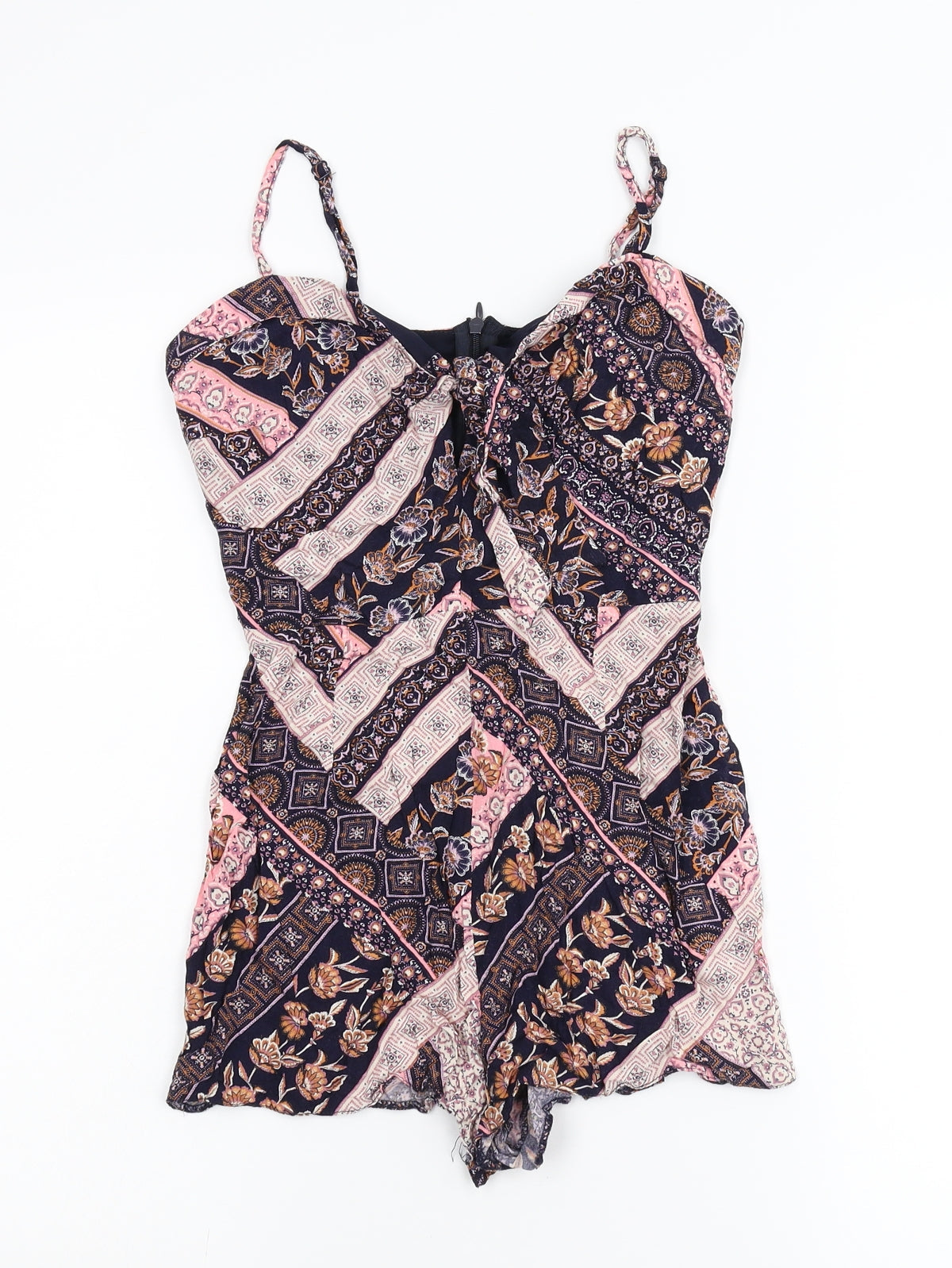 Primark Womens Multicoloured Geometric  Jumpsuit One-Piece Size 6