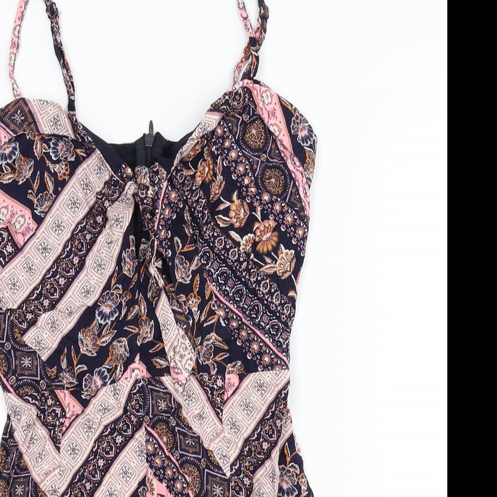 Primark Womens Multicoloured Geometric  Jumpsuit One-Piece Size 6