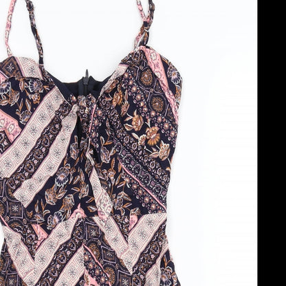 Primark Womens Multicoloured Geometric  Jumpsuit One-Piece Size 6