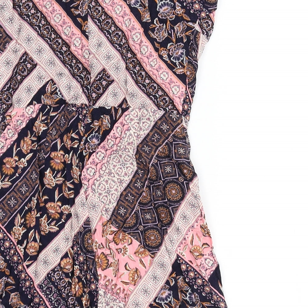Primark Womens Multicoloured Geometric  Jumpsuit One-Piece Size 6