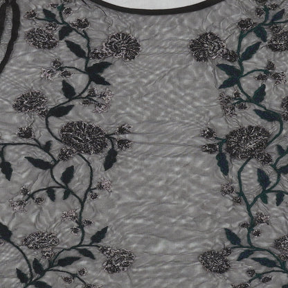 Womens UK Size 10 River Island Black Basic T-Shirt