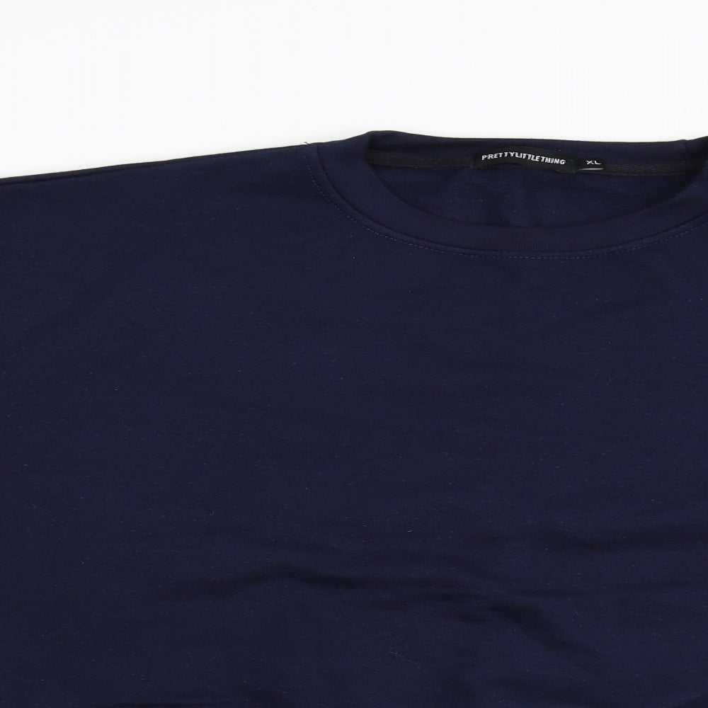Pretty Little Thing Mens Blue  Flannel  Sweatshirt Size XL