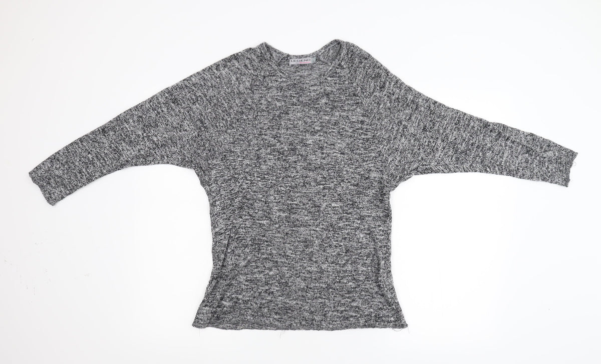 Legend Womens Grey  Knit Pullover Jumper Size M  - Batwing