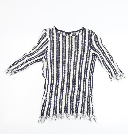 Womens UK Size 10 Topshop Multicoloured Basic T-Shirt