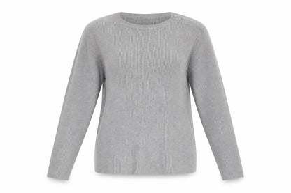 Papaya Womens Grey  Knit Pullover Jumper Size L
