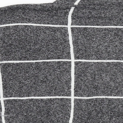 Primark Womens Grey Check Knit Pullover Jumper Size M