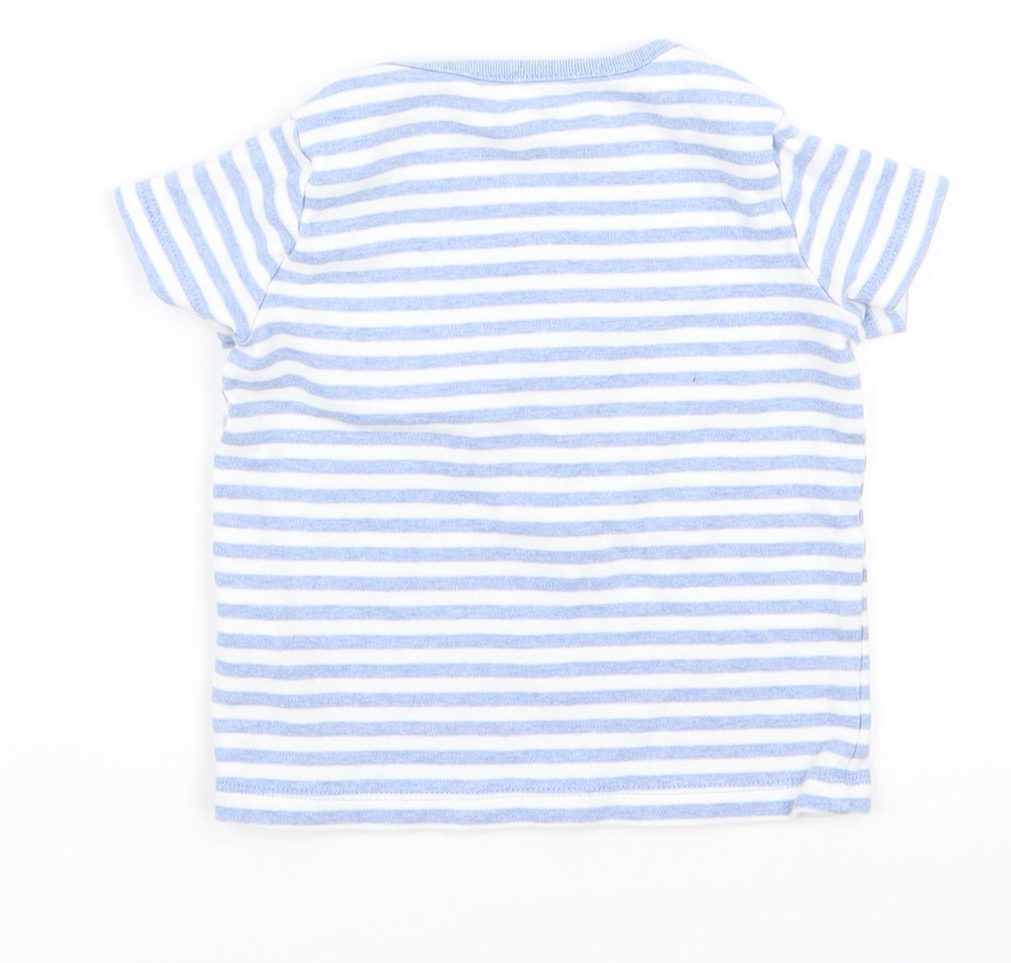 F&F Baby Blue Striped  Basic T-Shirt Size 12 Months