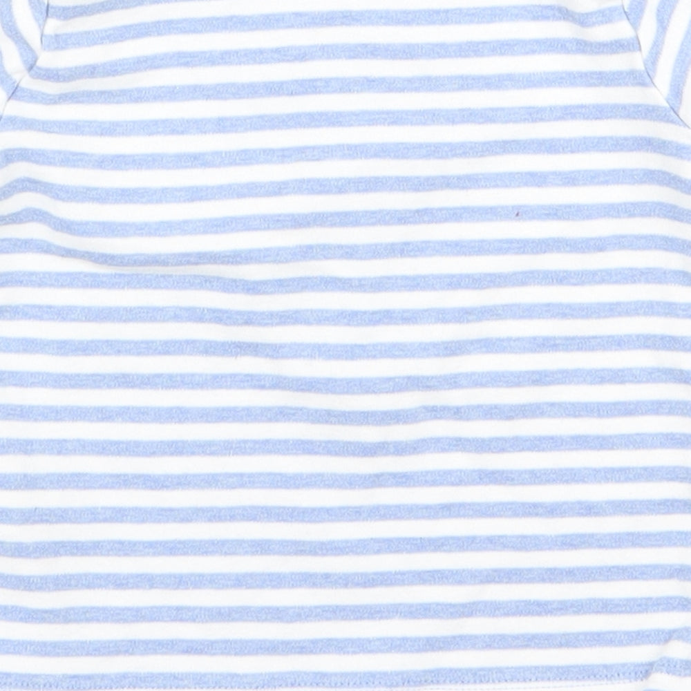 F&F Baby Blue Striped  Basic T-Shirt Size 12 Months