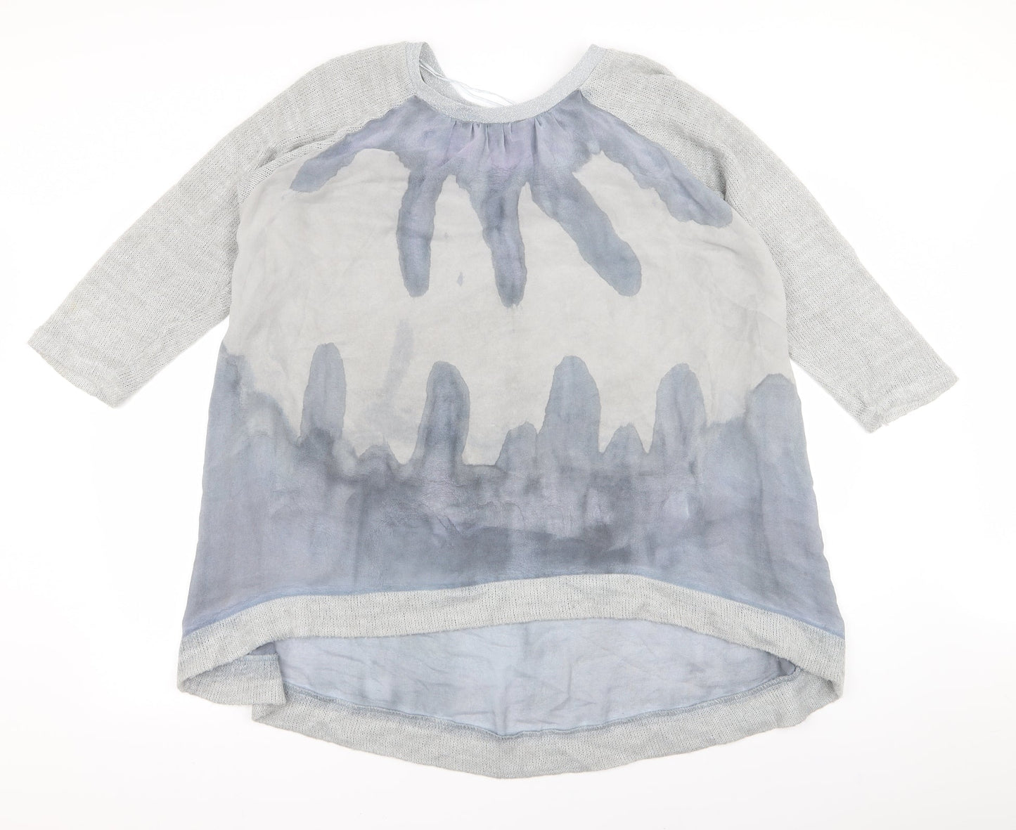 Womens UK Size L Klass Grey Basic T-Shirt
