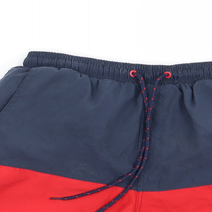 EAST Womens Multicoloured Striped  Athletic Shorts Size M - v