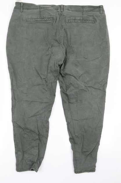 indigo` Womens Green   Cargo Trousers Size 40 L24 in